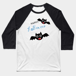 Halloween Bat doodle Baseball T-Shirt